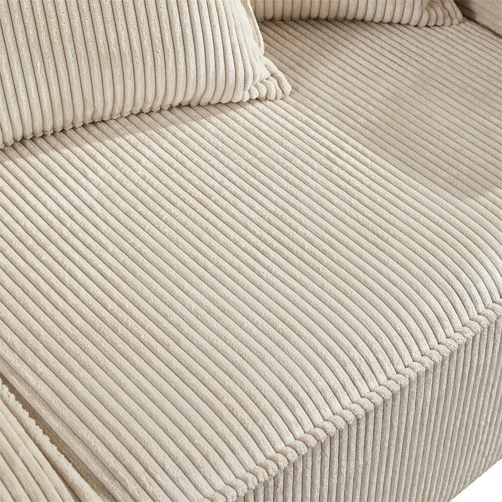 Αρθρωτός Διθέσιος Καναπές – Υφασμάτινος Loveseat Sofa με Μοντέρνο Σχεδιασμό