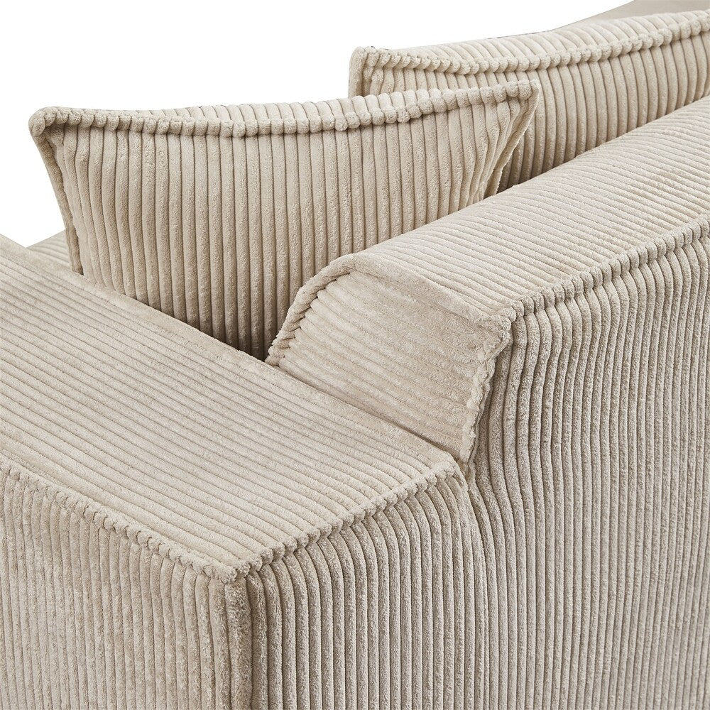 Αρθρωτός Διθέσιος Καναπές – Υφασμάτινος Loveseat Sofa με Μοντέρνο Σχεδιασμό