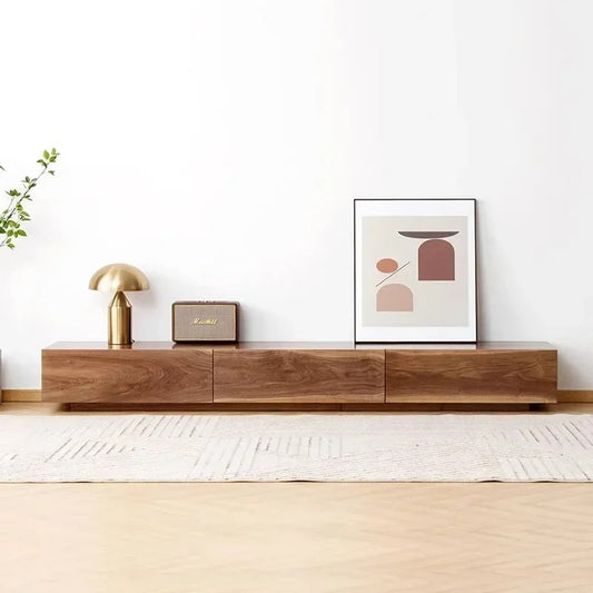 Επιτοίχια Μοντέρνα Βάση Τηλεόρασης – Minimal Σχεδιασμός Nordic, Ξύλινη Κατασκευή